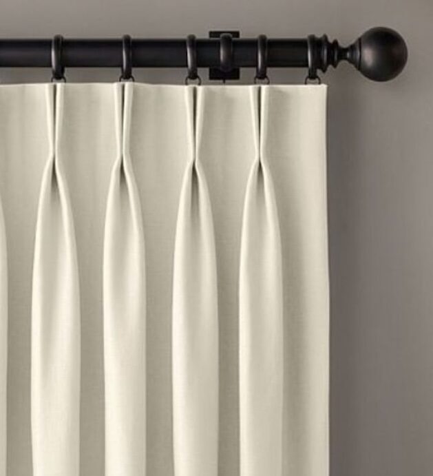 double or french pleat curtain style